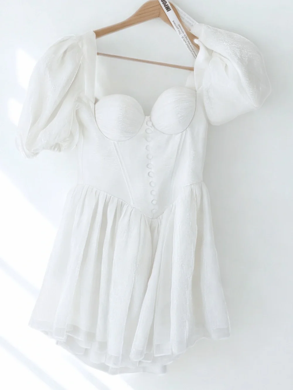 Adeirlina White Corset Coquette Mini Dress Size Small Engagement Graduation NEW - Picture 2 of 15